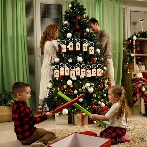 50Pcs Natural Wood Slices-Wooden Keychain Blanks Unfinished Wood Slice - Picture 6 of 8